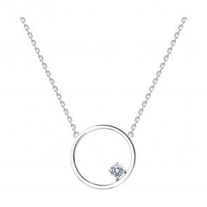 Серебряное колье SOKOLOV с фианитом 94070673-91 фото