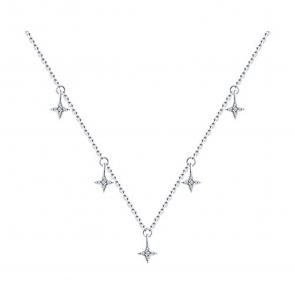 Серебряное колье SOKOLOV с фианитом 94070674 фото