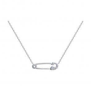 Серебряное колье SOKOLOV с фианитом 94070694 фото