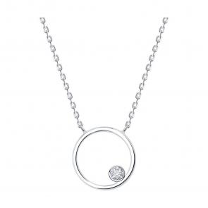 Серебряное колье SOKOLOV с фианитом 94070840-91 фото