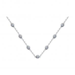 : Колье из серебра с фианитами 94070922-91 фото