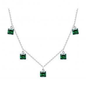 Серебряное колье SOKOLOV с фианитом 94071091 фото