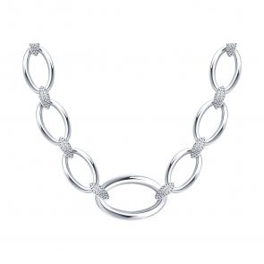 Серебряное колье SOKOLOV с фианитом 94071205 фото