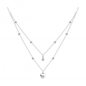 Серебряное колье SOKOLOV с фианитом 94071218 фото