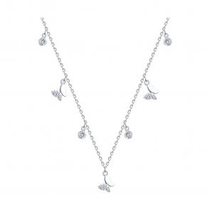 Серебряное колье SOKOLOV с фианитом 94071220 фото