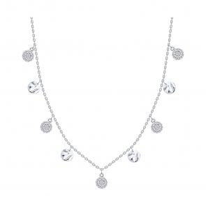 Серебряное колье SOKOLOV с фианитом 94071246 фото