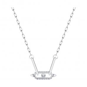 Серебряное колье SOKOLOV с фианитом 94071356 фото