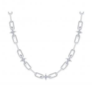 : Колье из серебра с фианитами 94071373 фото