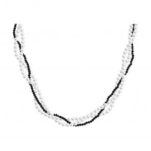 Серебряное колье SOKOLOV с жемчугом и шпинелью 94071375 фото