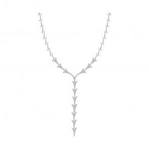 : Колье из серебра с фианитами 94071376 фото