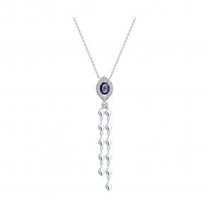 : Колье из серебра с фианитами 94071425 фото