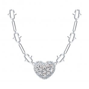 Серебряное колье SOKOLOV с фианитом 94071431 фото