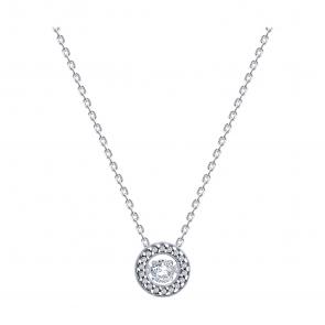 Серебряное колье SOKOLOV с танцующим бриллианитом 94071532 фото