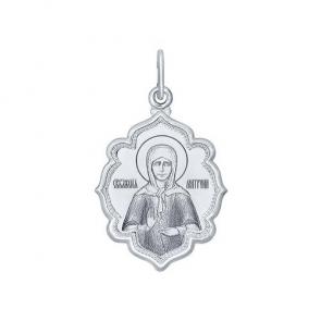 Серебряная подвеска-иконка Святая блаженная Матрона SOKOLOV 94100225 фото