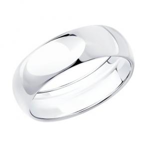 Серебряное обручальное кольцо 6 мм SOKOLOV 94110035 фото