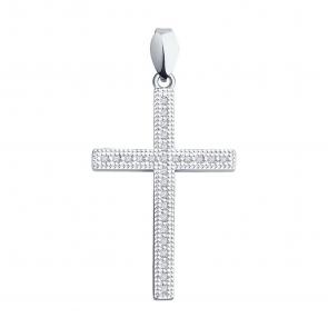 Серебряная подвеска SOKOLOV с фианитом 94120114-91 фото