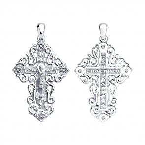 Серебряная подвеска SOKOLOV с фианитом 94120131 фото