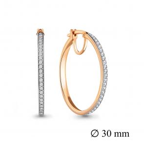 Золотые серьги AQUAMARINE с бриллиантом 941221Ак фото