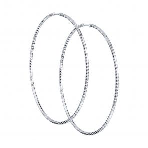 Серьги-конго из серебра с алмазной гранью SOKOLOV 94140020 фото