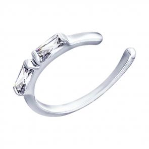 Одиночная серьга из серебра SOKOLOV с фианитом 94170061 фото