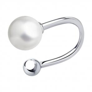 Одиночная серьга из серебра SOKOLOV с жемчугом 94170145 фото