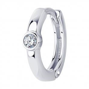 Одиночная серьга из серебра SOKOLOV с фианитом 94170151 фото