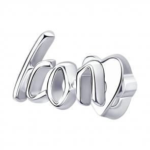 Одиночная серьга из серебра Буквы SOKOLOV 94170152 фото