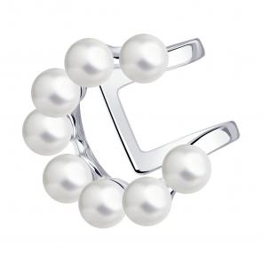 Одиночная серьга из серебра SOKOLOV с жемчугом 94170185 фото