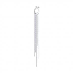 Одиночная серьга из серебра SKLV с жемчугом Swarovski 94170230 фото