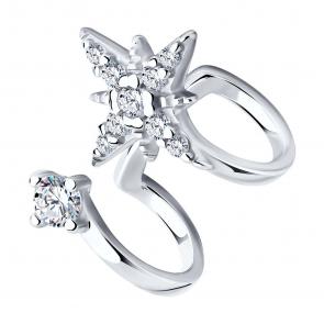 Одиночная серьга из серебра SOKOLOV с фианитами 94170239 фото