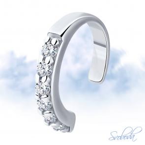 Одиночная серьга из серебра SOKOLOV с фианитом 94170263 фото