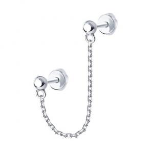 Одиночная серьга из серебра SOKOLOV 94170266 фото