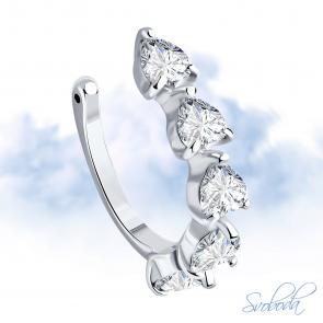 Серебряные серьги SOKOLOV с фианитом 94170267-91 фото