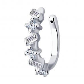 Одиночная серьга из серебра SOKOLOV с фианитом 94170268 фото