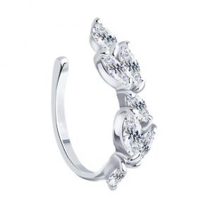 Серебряные серьги SOKOLOV с фианитом 94170272 фото