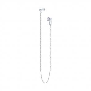 Одиночная серьга-пирсинг из серебра SOKOLOV с фианитом 94170278 фото