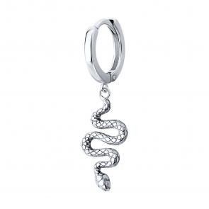 Одиночная серьга Символ года Змея из серебра SOKOLOV 94170313 фото