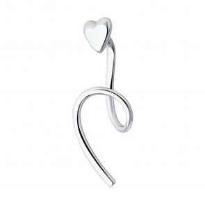 Одиночная серьга из серебра SOKOLOV 94170317-91 фото