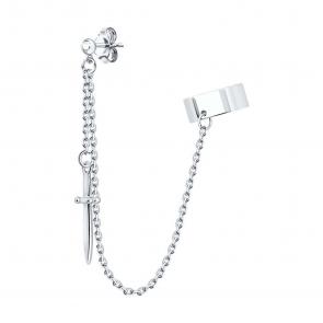 Одиночная серьга из серебра SOKOLOV 94170326-91 фото