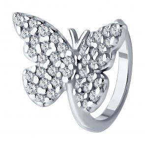 Серебряные серьги SOKOLOV с фианитом 94170344 фото