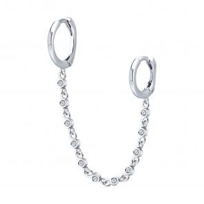 Одиночная серьга из серебра SOKOLOV с фианитом 94170368 фото