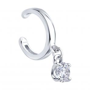 Одиночная серьга из серебра SOKOLOV с фианитом 94170384 фото