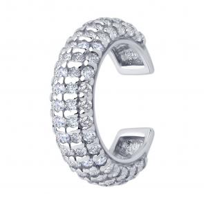 Одиночная серьга из серебра SOKOLOV с фианитом 94170385 фото