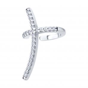 Одиночная серьга из серебра SOKOLOV с фианитом 94170392 фото