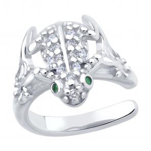 Одиночная серьга из серебра SOKOLOV с фианитом 94170394 фото