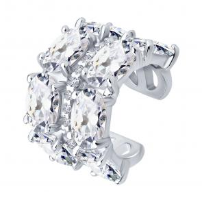 Одиночная серьга из серебра SOKOLOV с фианитом 94170403 фото