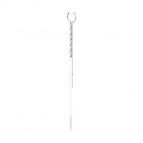 Одиночная серьга из серебра SOKOLOV с фианитом 94170408 фото