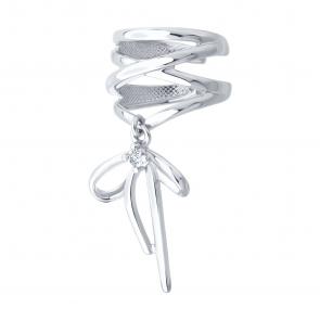 Одиночная серьга из серебра SOKOLOV с фианитом 94170410 фото