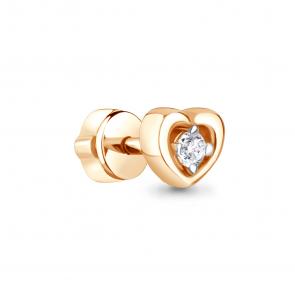 Одиночная серьга из золота AQUAMARINE с бриллиантом 943259к фото