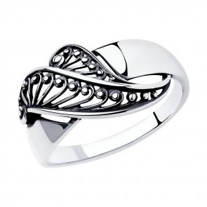 Кольцо из черненого серебра Diamant 95-110-01211-1 фото